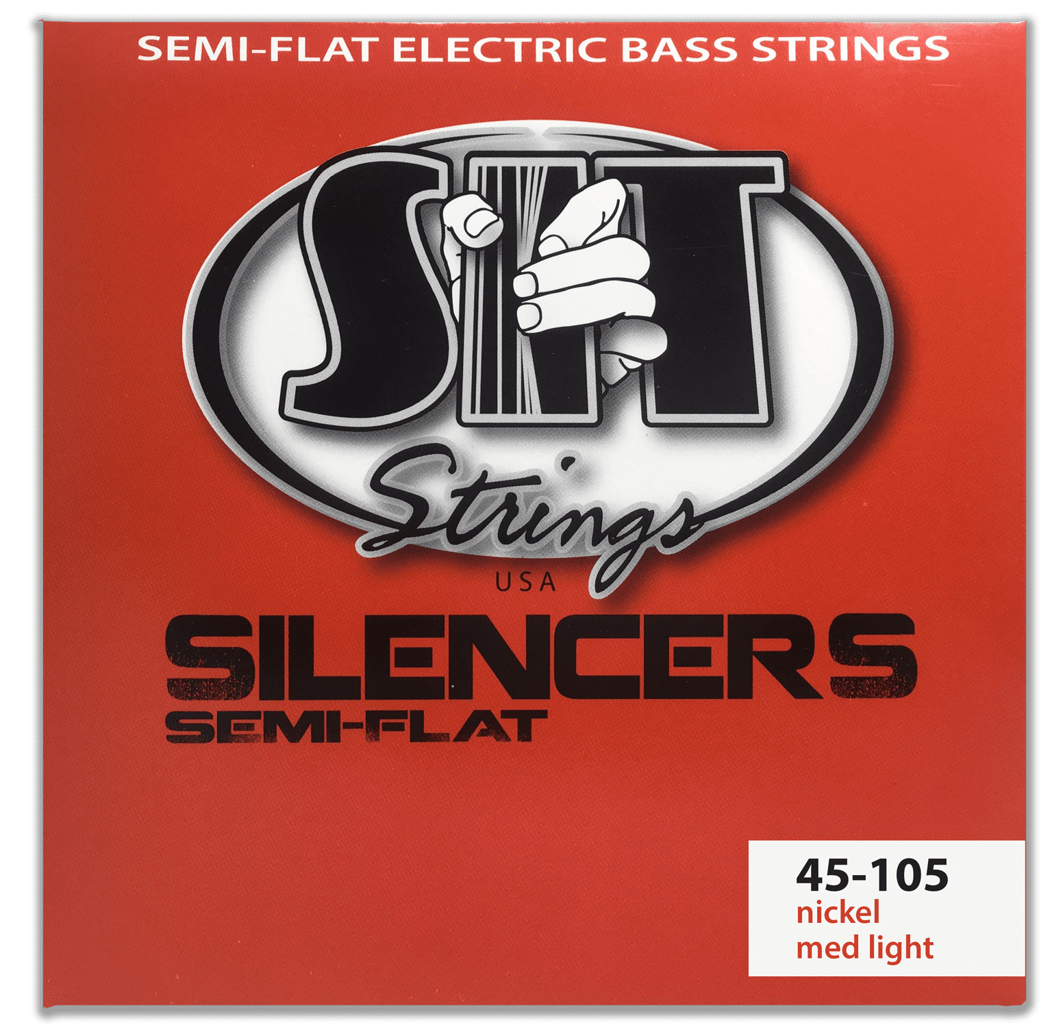 S.I.T Silencers Semi-Flat Bass Guitar Strings; gauges 45-105