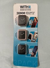 WITHit Bumper Protection for 38mm Apple Watch, Exclusive 3 Pack - NEW