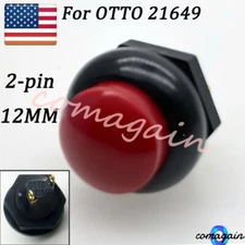 Red Waterproof Reset Button Switch  2-Pins 12MM Normally Open For OTTO 21649