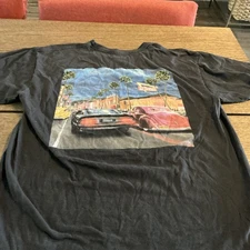 In N Out Shirt Mens Large Black California Double Sided Casual Outdoors Food