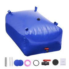 Portable Water Storage Bladder 105.7 Gal 1000D PVC Collapsible Water Tank