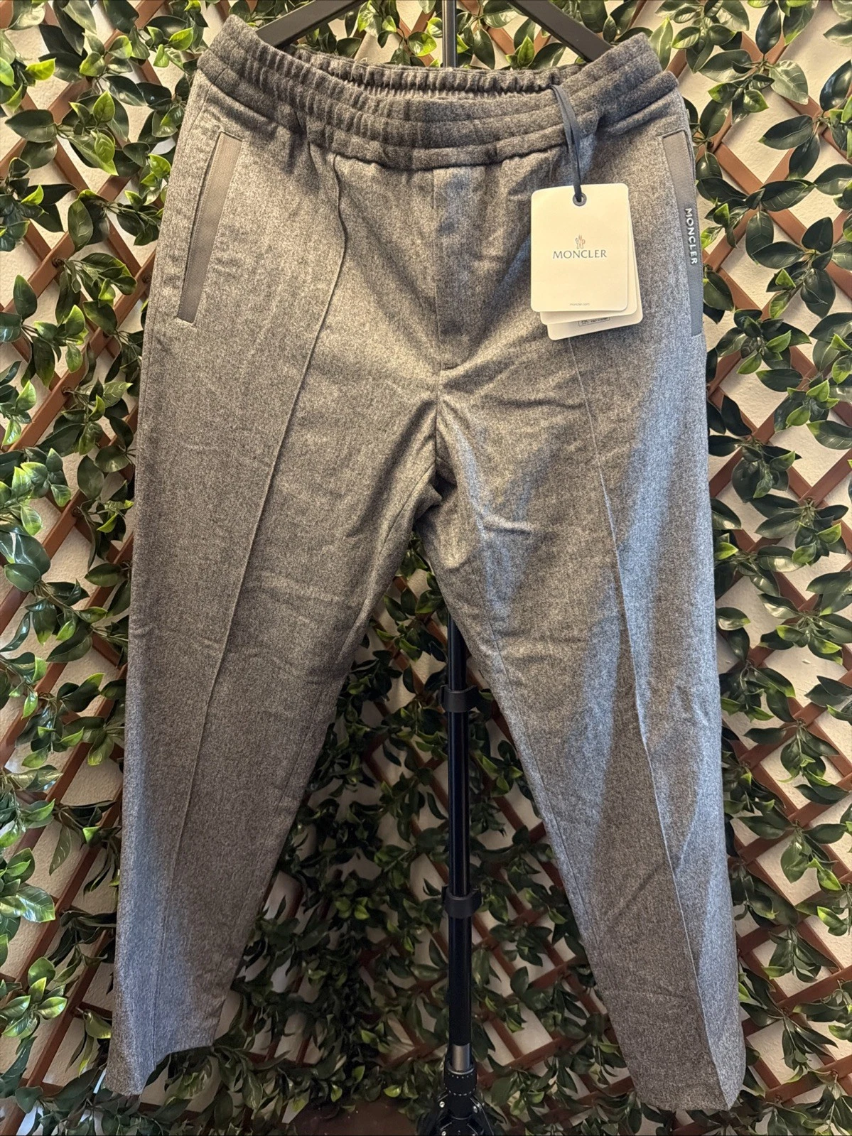 Moncler — Moncler Gray Virgin Wool Jogger Trouser Pants Size 50
