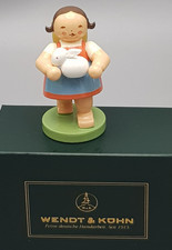 Wendt & Kühn Osterkind Mädchen mit Eierkorb + Hase ca.6cm hoch in W+K Box TOP