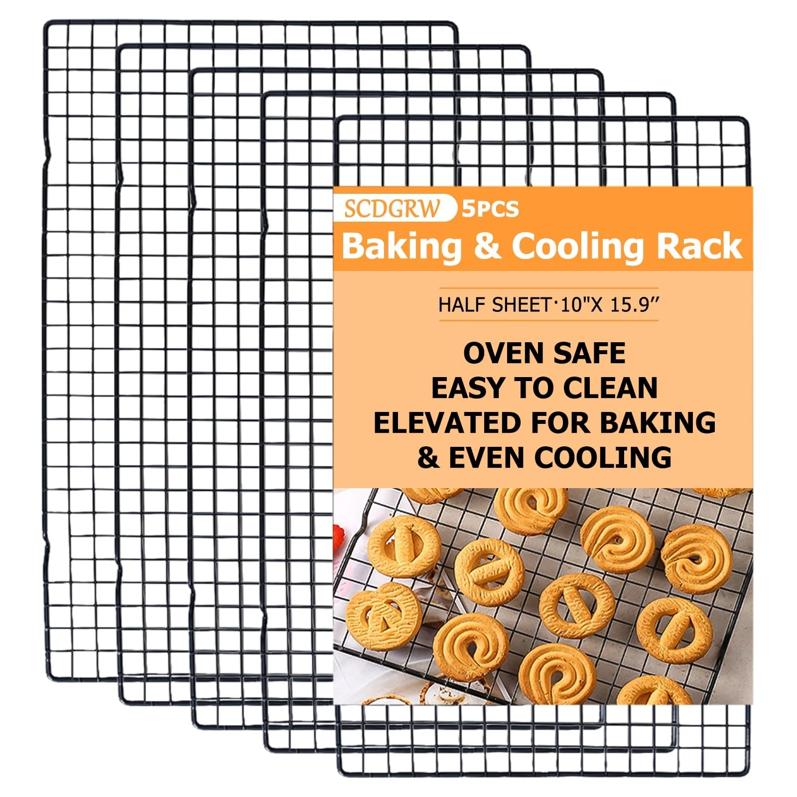 5PCS Cooling Racks for Cooking and Baking 10" x 16" Wire Rack Baking Rack, Co...
Opens in a new wind