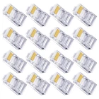 100 PCS Joint Ethernet Cable Plugs Coupler Connector Pass Through