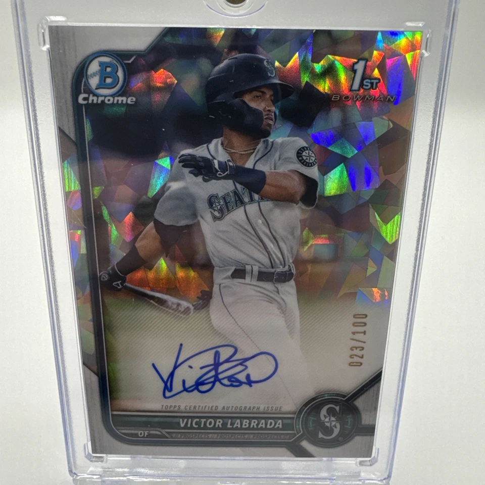 2022 Bowman Chrome VICTOR LABRADA Auto 1st Atomic Refractor /100 🔥 - Image 2 of 3