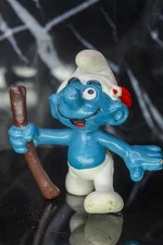 Smurfs Tracker Smurf Walking Stick 20178 Rare Vintage Original hiking