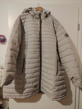 Wintermantel Größe 56 beige mit Kapuze "Blue Wave" Outdoor