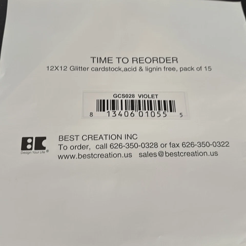 Cartulina Best Creation Brillo Violeta 12x12 14 Hojas, 220 GSM Foto 4 de 4