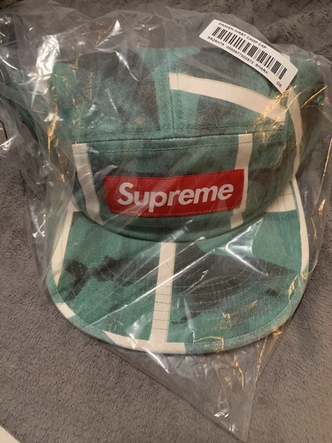 Casquette de camp Damien Hirst Supreme blanc vert chapeau de requin réglable