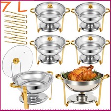 7QT 316 Stainless Steel Chafing Dish Buffet Set Catering Chafer with Glass Lid