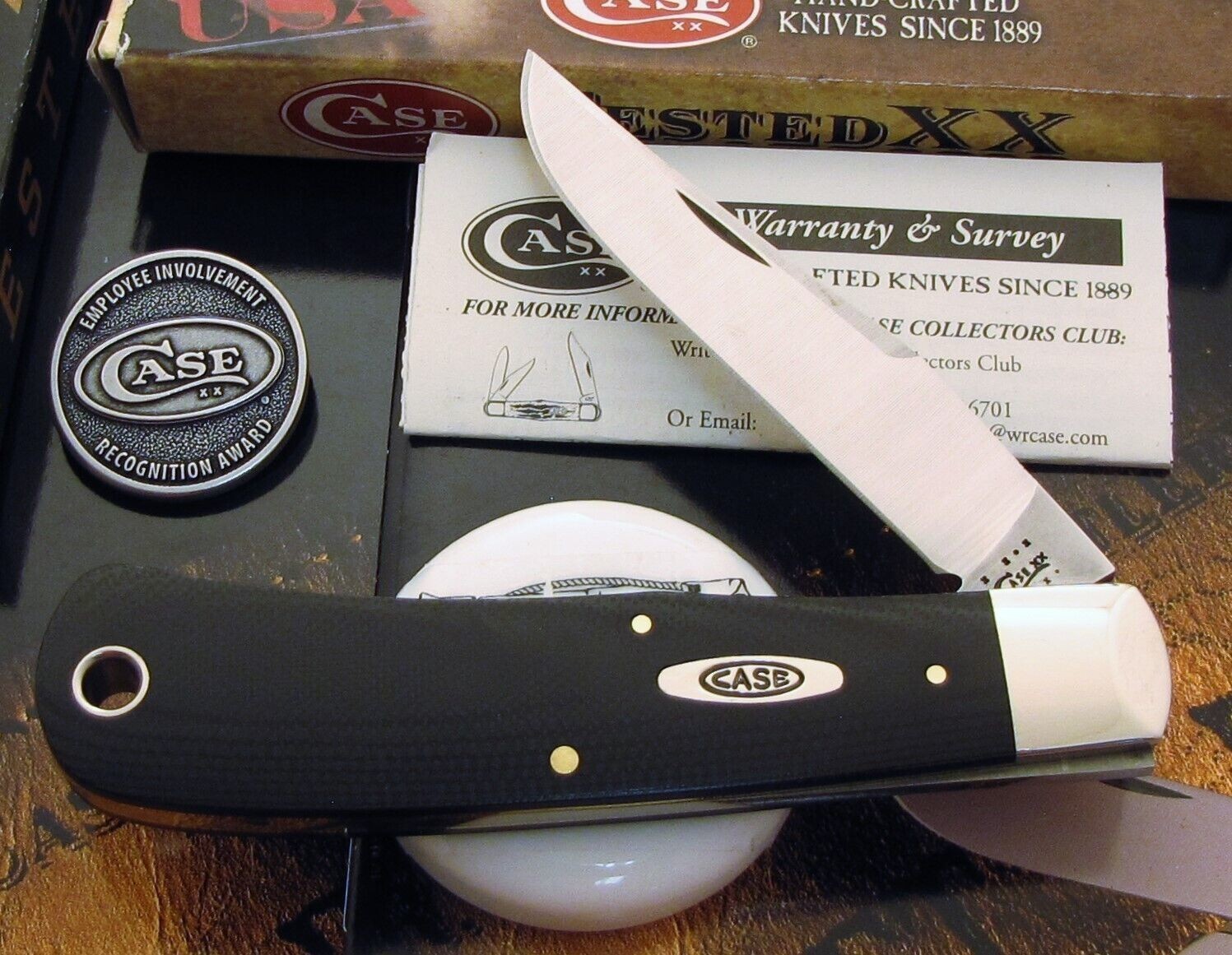 Case XX Backpocket Knife 2011 Black G-10 Tony Bose Design Good Solid Snap MIB NR