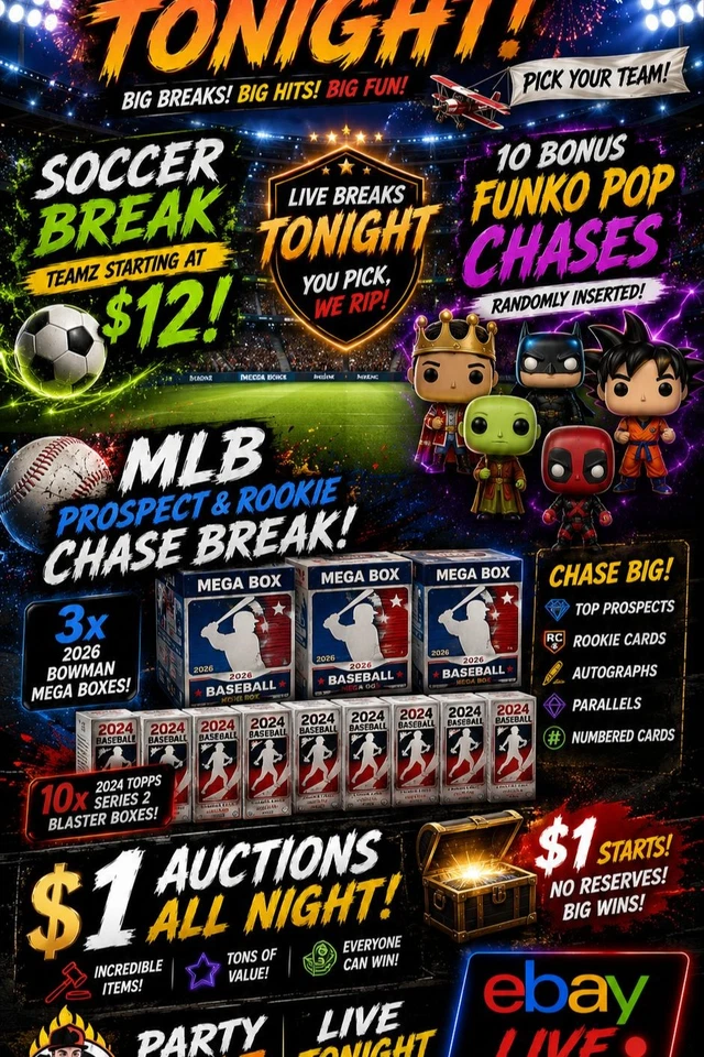 ⚽ CHASE BREAK TONIGHT! ⚽ Soccer PYT • Teams Start at $12 • $1 Auctions