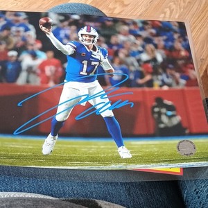 Josh Allen Autograph Picture Buffalo Bills Coa Autographed NFL Football