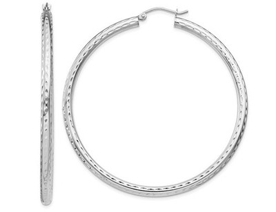 Extra große Creolen in Sterlingsilber (3 mm)