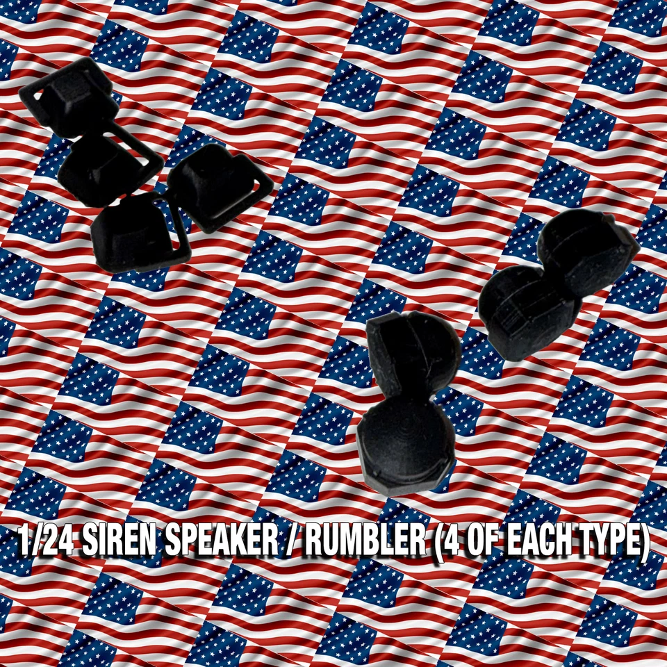 1/24 Diecast Fire/EMS/Police Siren Speaker & Rumbler Pack ( 4 of each type) - Image 4 of 4