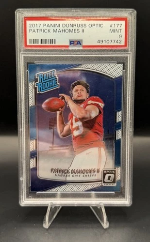 2017 Donruss Optic Patrick Mahomes (RC) #177 PSA 9