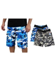 Pelagic Men's Fishing Shorts 222, High-Performance Fish-Print Camouflage Shorts