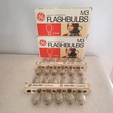 GE M3 Clear Flashbulbs Camera Flash Bulbs 23 Total Vintage 