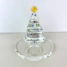 Partylite Sparkle Lite Crystal Christmas Tree Tea Light Holder