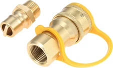 1/2" Gas Quick Connect Kit Disconnect Male Insert Plug Solid Brass 1/2 Inch Natu
