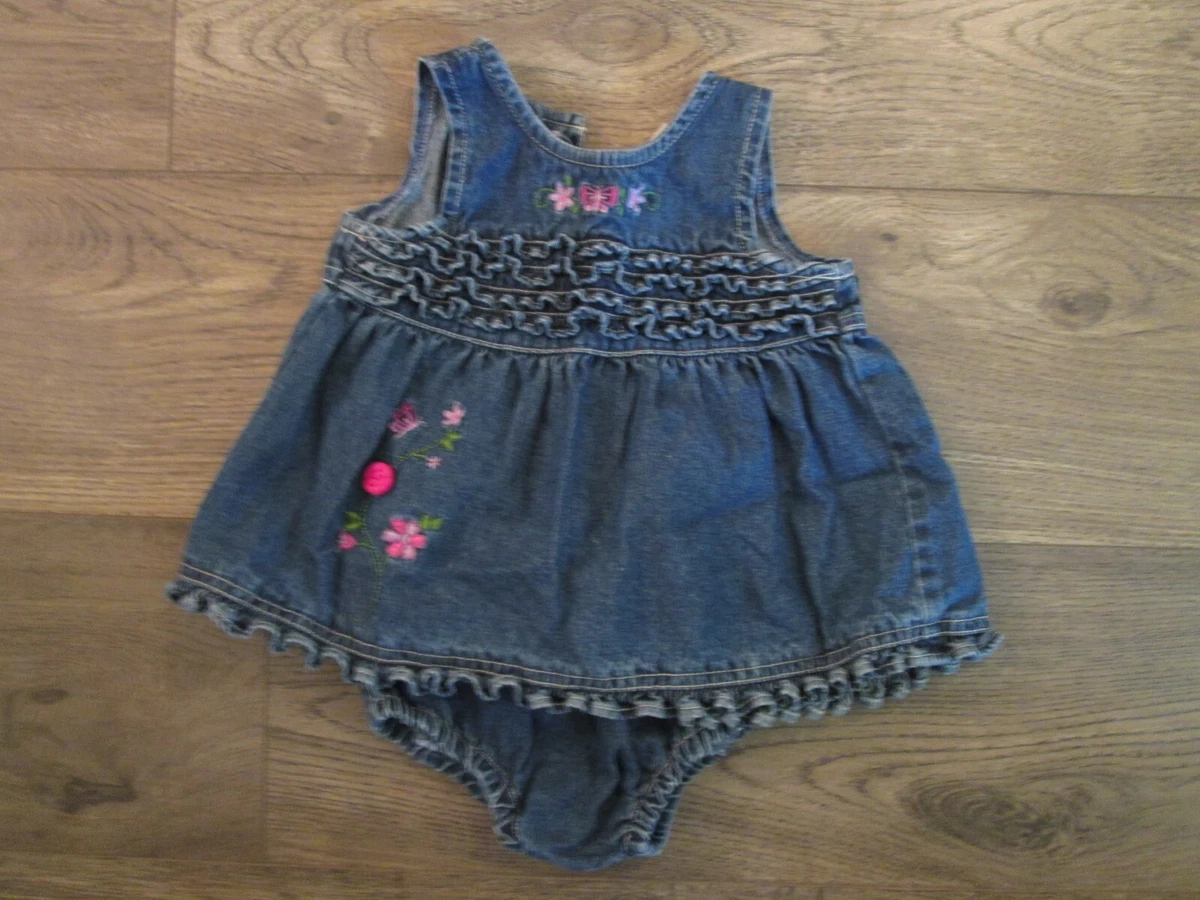 Infant blue top jean dress