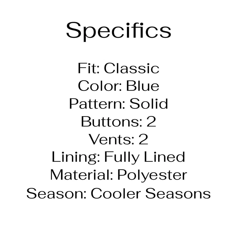 Chaqueta Blazer Abrigo Deportivo Azul Pronto Uomo 48S Poliéster Sólido 2B Foto 4 de 4