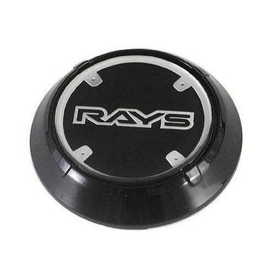 Rays Gram Lights Center Cap for 57CR & 57DR Wheels Black Cap Chrome Logo 4-Pack