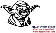 Master Yoda 3 Funny Graphic Die Cut decal sticker Car Truck Boat Window 7"