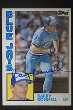 Barry Bonnell Toronto Blue Jay Autographed 1984 Topps #302 Signed Baseball Card 