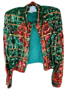 green sequin jacket womens