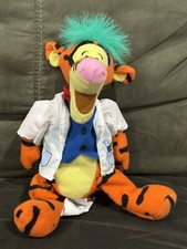 VTG Disney Store Winnie The Pooh MAD SCIENTIST TIGGER Mini Bean Bag 9" Plush Toy