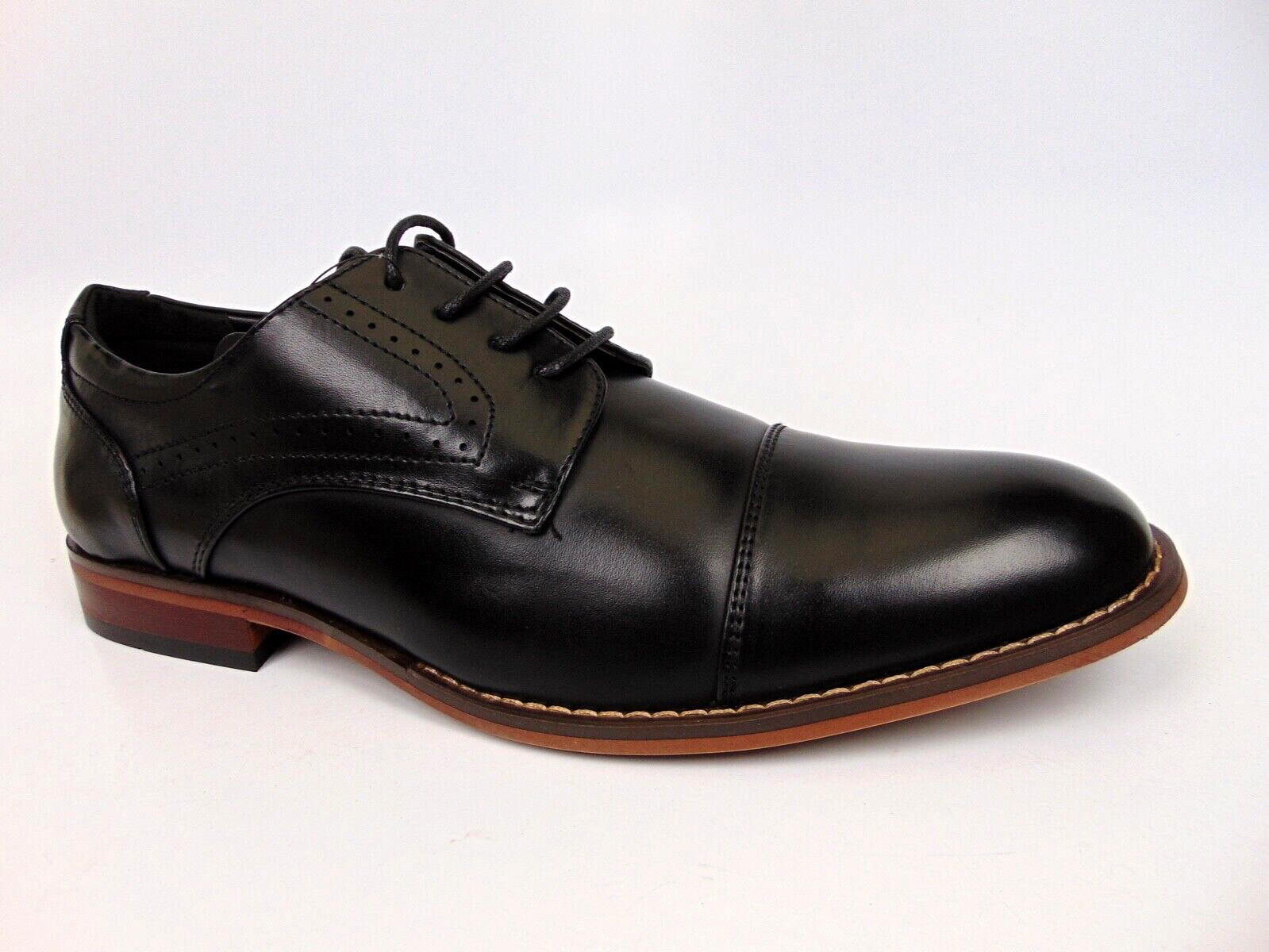 SAOLA Vostey BMY636 scarpe eleganti uomo Oxford casual punta a cappuccio formale taglia 10 0 nere NUOVE