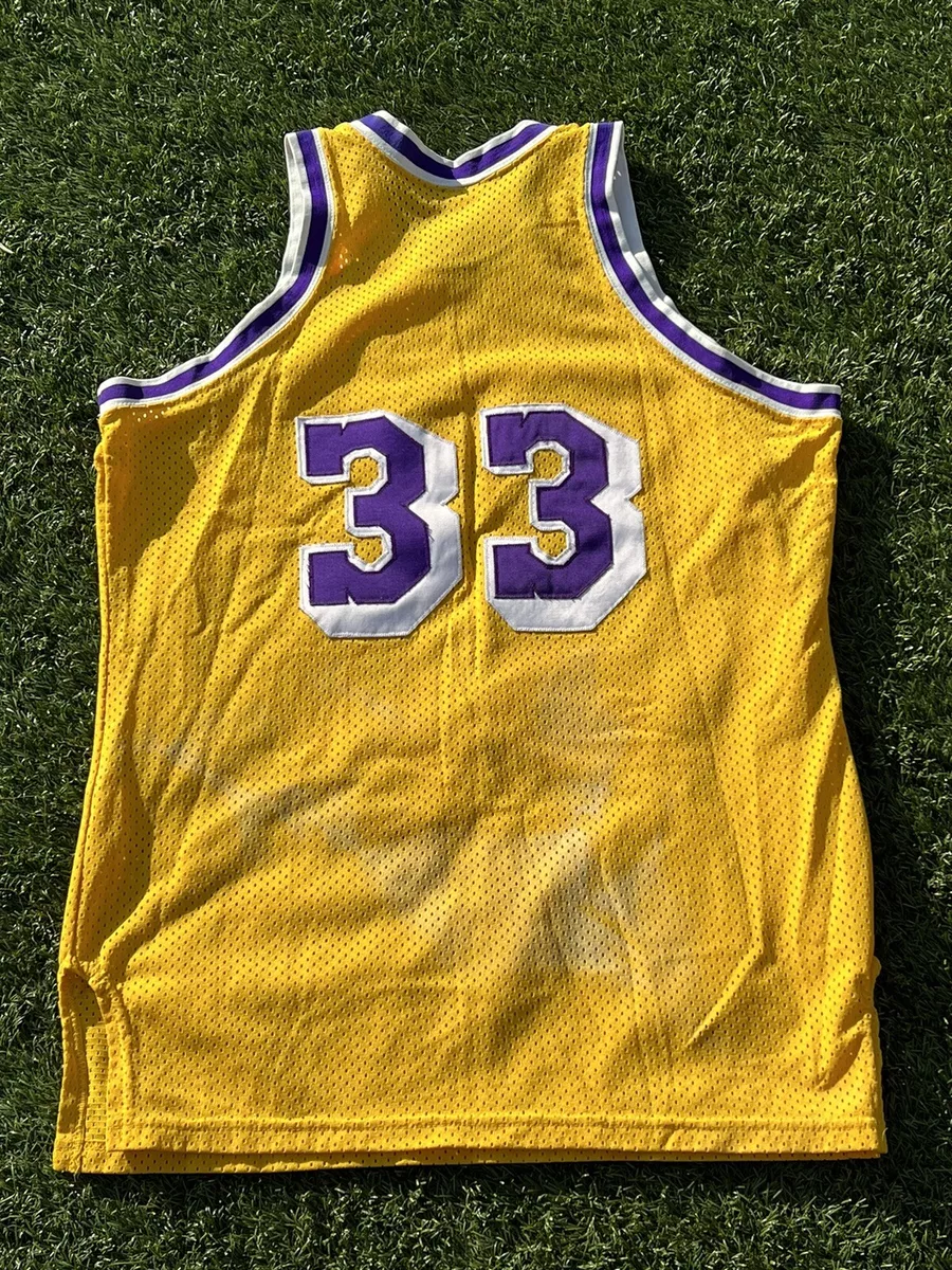 Vintage 80s-90s Sand Knit Kareem Abdul Jabbar Los Angeles Lakers