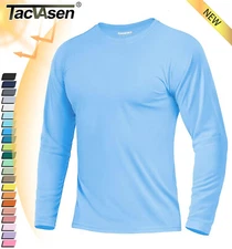 UPF50+ Men's Fishing Shirts Skin Protection Quick Dry Casual Long Sleeve Tops US
