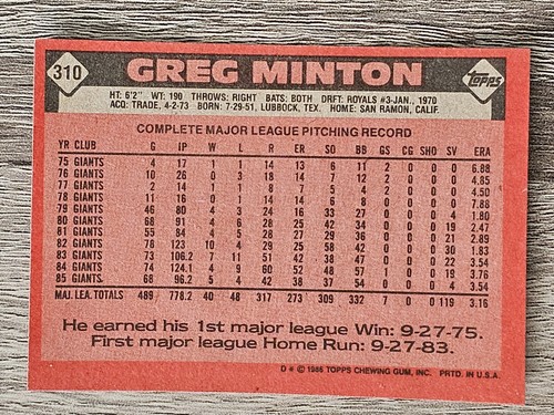1986 Topps Baseball Pick A Card #208-#408 - Picture 185 of 359