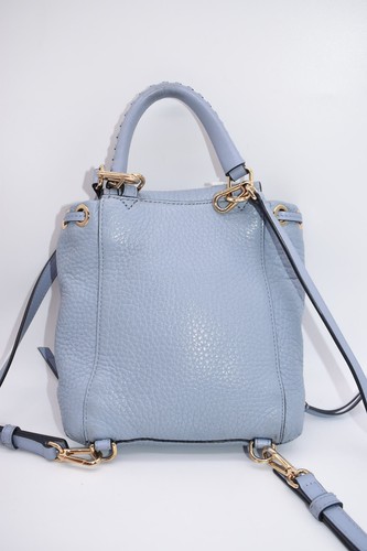 Michael Kors Viv Extra-Small Pebbled Leather Backpack in Baby Blue - Picture 4 of 15
