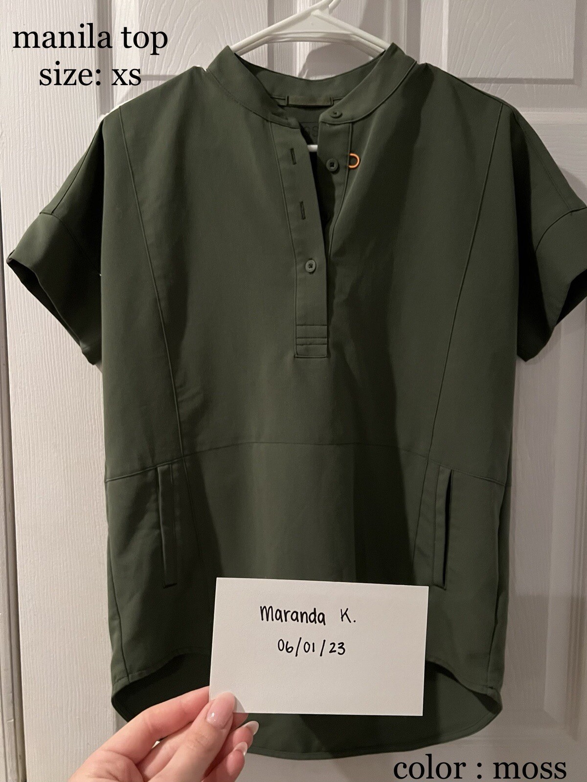 Figs Scrub Set Women Moss Color Manila Top XS Nepal J… Gem