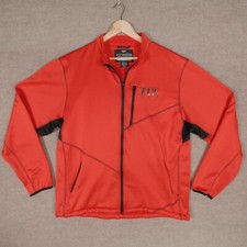 Fly Racing Men's 2XL Full Zip Fleece Jacket Red Motorcross BMX Light Weight