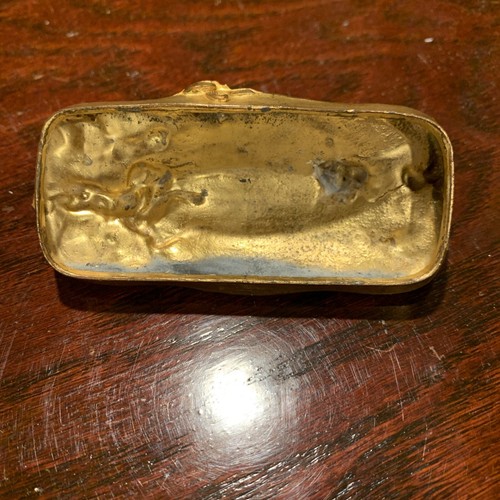 Vintage or Antique Brass & Glass Trinket Vanity Casket Box - Picture 14 of 19