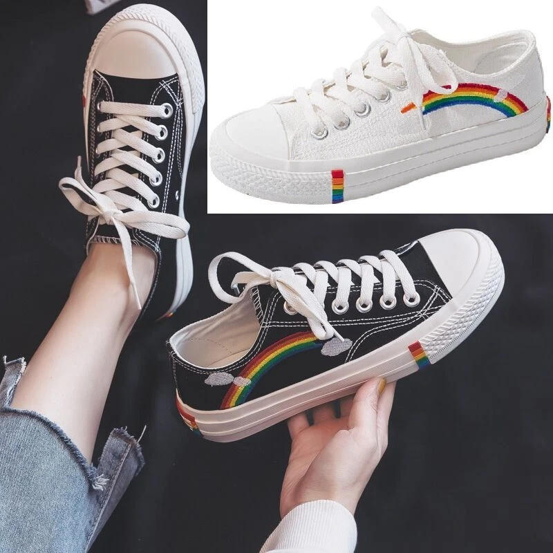 Multicolor top canvas shoes