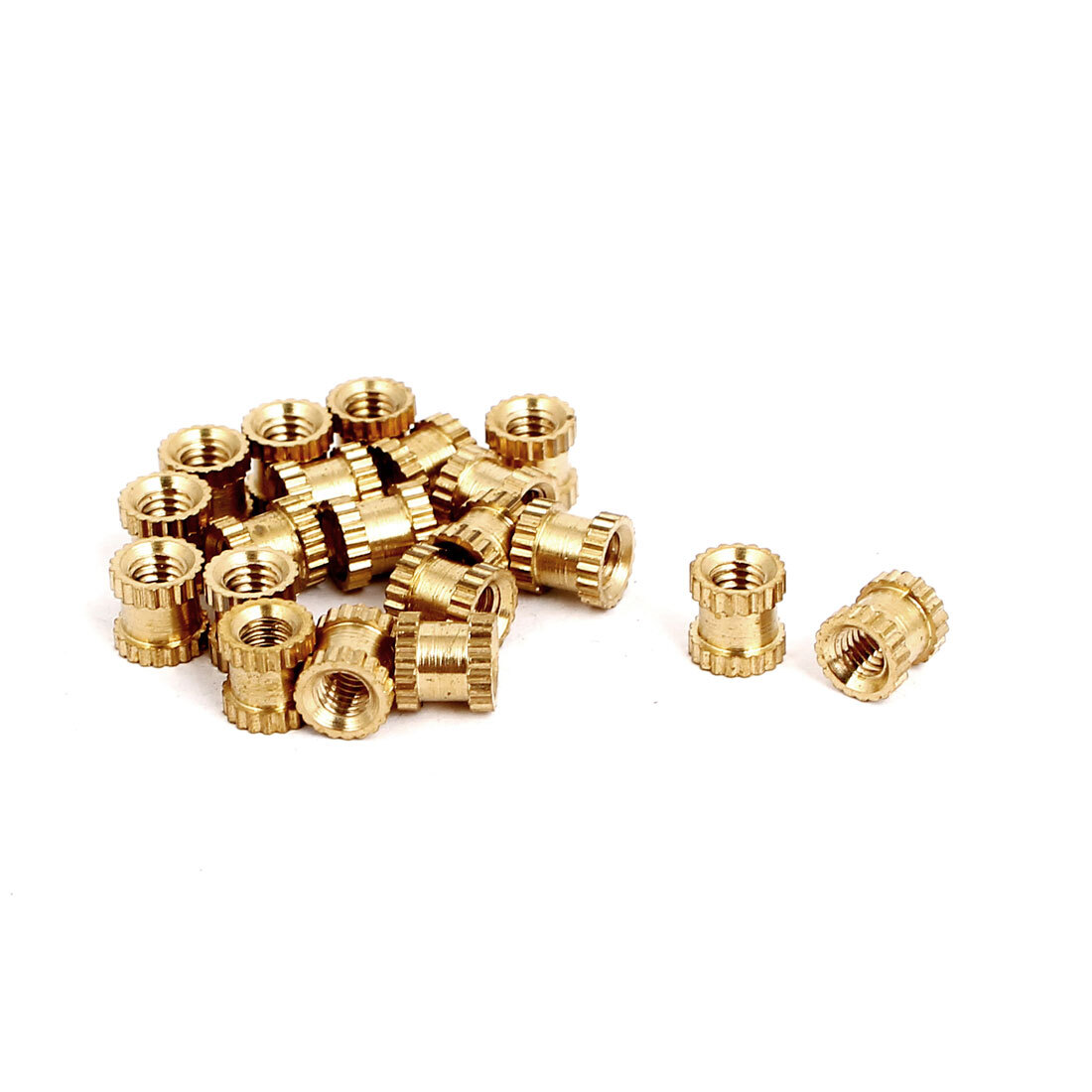 15 écrous Crantés M4 Laiton - 20mm Longueur - Pour Impression 3D Ou Bricolage