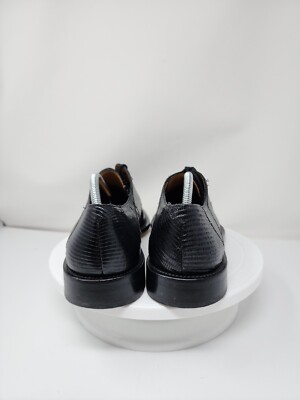 Mezlan Plat. Genuine Lizard Mens Oxfords: Calvello Mezlan Platinum Calvello Black Genuine Lizard Oxford Shoes  main image 3