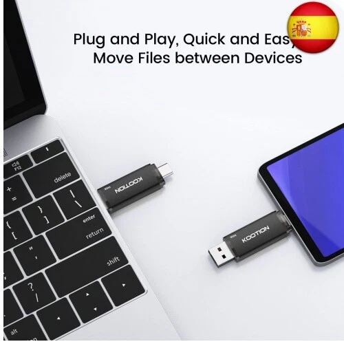 KOOTION Memoria USB C 64 GB OTG, Pendrive Tipo C Memoria 2 en 1 para - Imagen 4 de 4