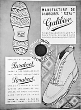 ADVERTISEMENT 1935 PARABOOT GALIBIER SHOE MANUFACTURE EXTRA NON-DEFORMABLE