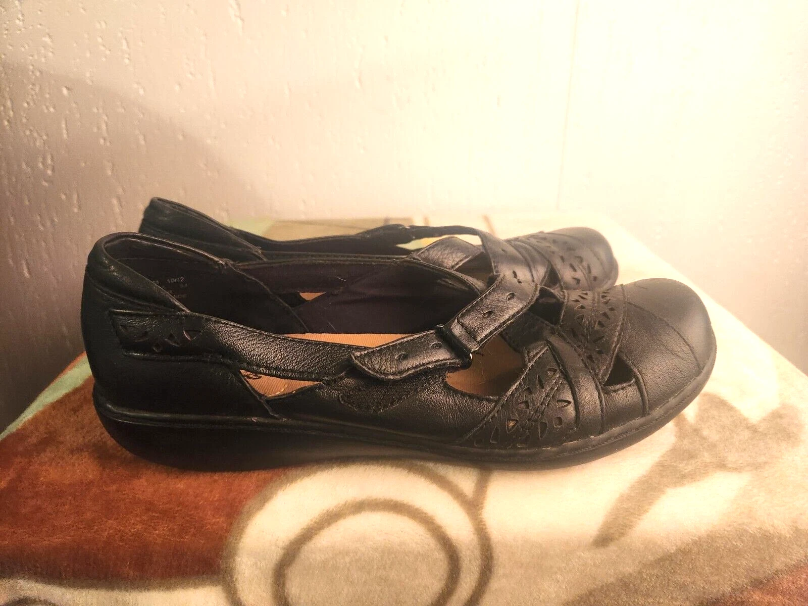 Ballerine Clarks Bendables da donna taglia 9 5 nere in pelle Maryjane #32