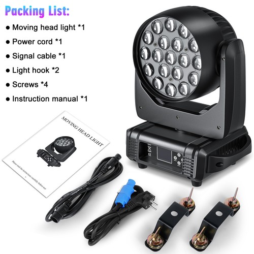 2PCS 380W LED Moving Head Light RGBW Zoom Beam Stage Wash Lighting DJ Party Lamp - Picture 22 of 22