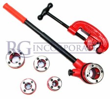 Pipe Threader Ratchet Type 5 dies 3/8'' 1/2" 3/4'' 1'' 1-1/4'' + Pipe Cutter # 2