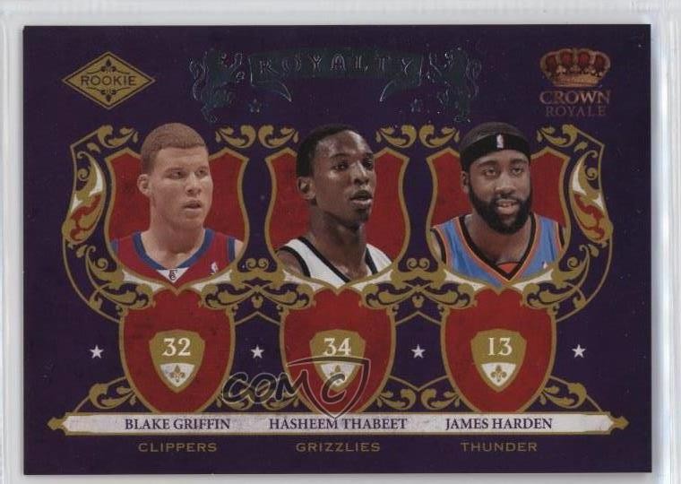 2009 Panini Crown Royale Rookie Royalty Blake Griffin Hasheem Thabeet #7 RC 1dn