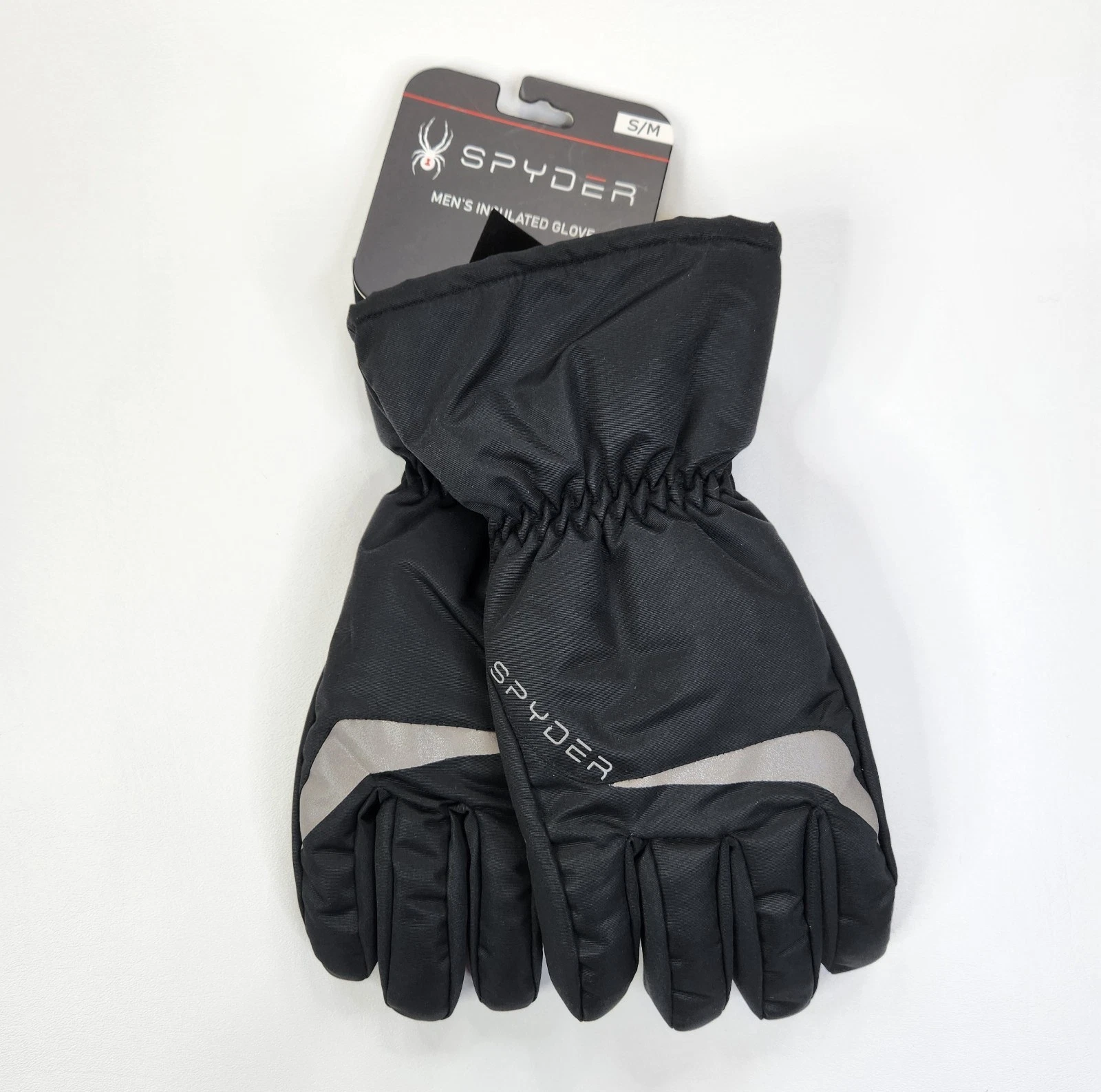 Spyder Insulated Gloves Mens Small / Medium Mens Black Silver